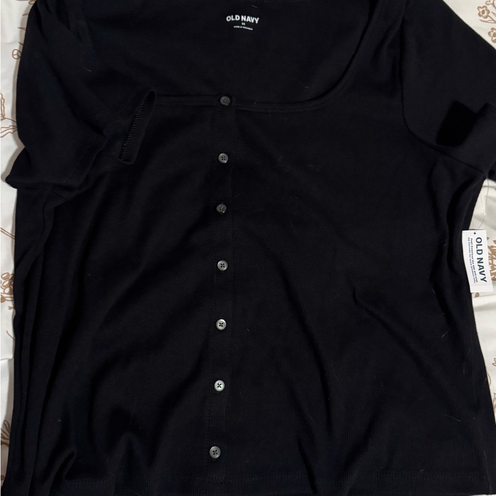 Old Navy Women's Black Button Down Shirt